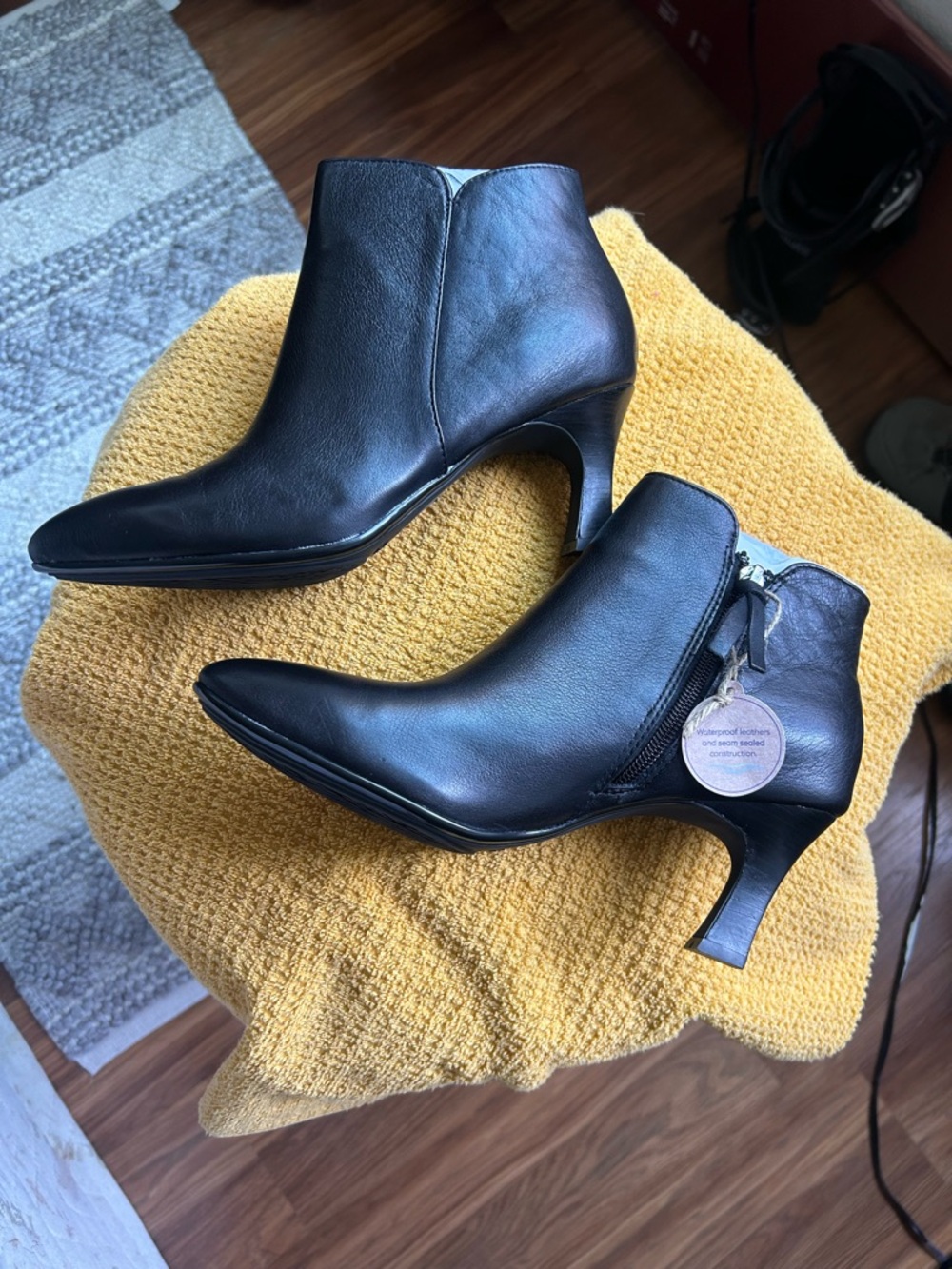 Black Leather Women’s Ankle Boots - Classic Pointed Toe